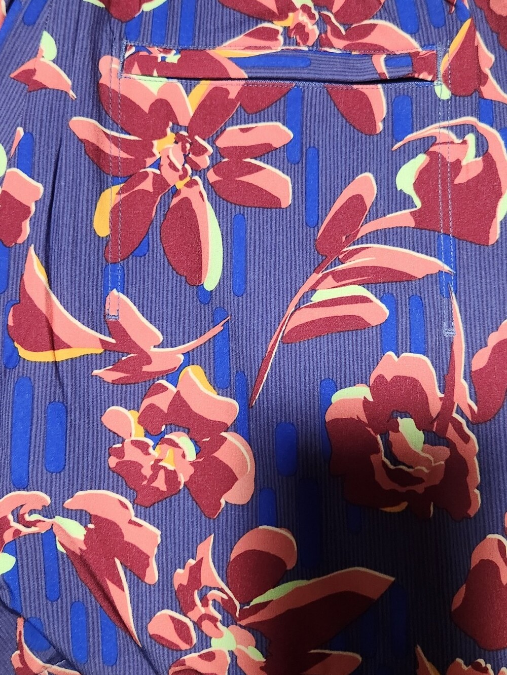 Athleta Brooklyn Utility Romper Blue And Red Floral Size 16 Excellent Condition - Picture 6 of 7